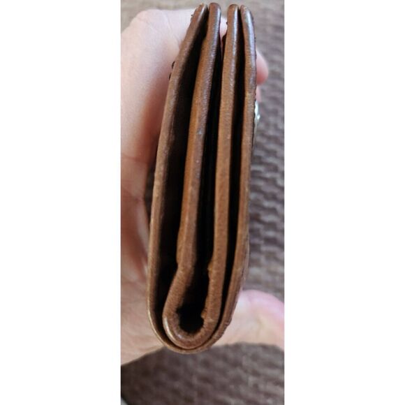 Fossil Wallet Brown Color Folding Leather Men or Women - Picture 9 of 12